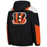 Cincinnati-Bengals-Starter-Charger-Half-Zip-Jacket-Black-and-Orange