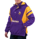 Home-Team-Minnesota-Vikings-Purple-Gold-Half-Zip-Hoodie-Jacket