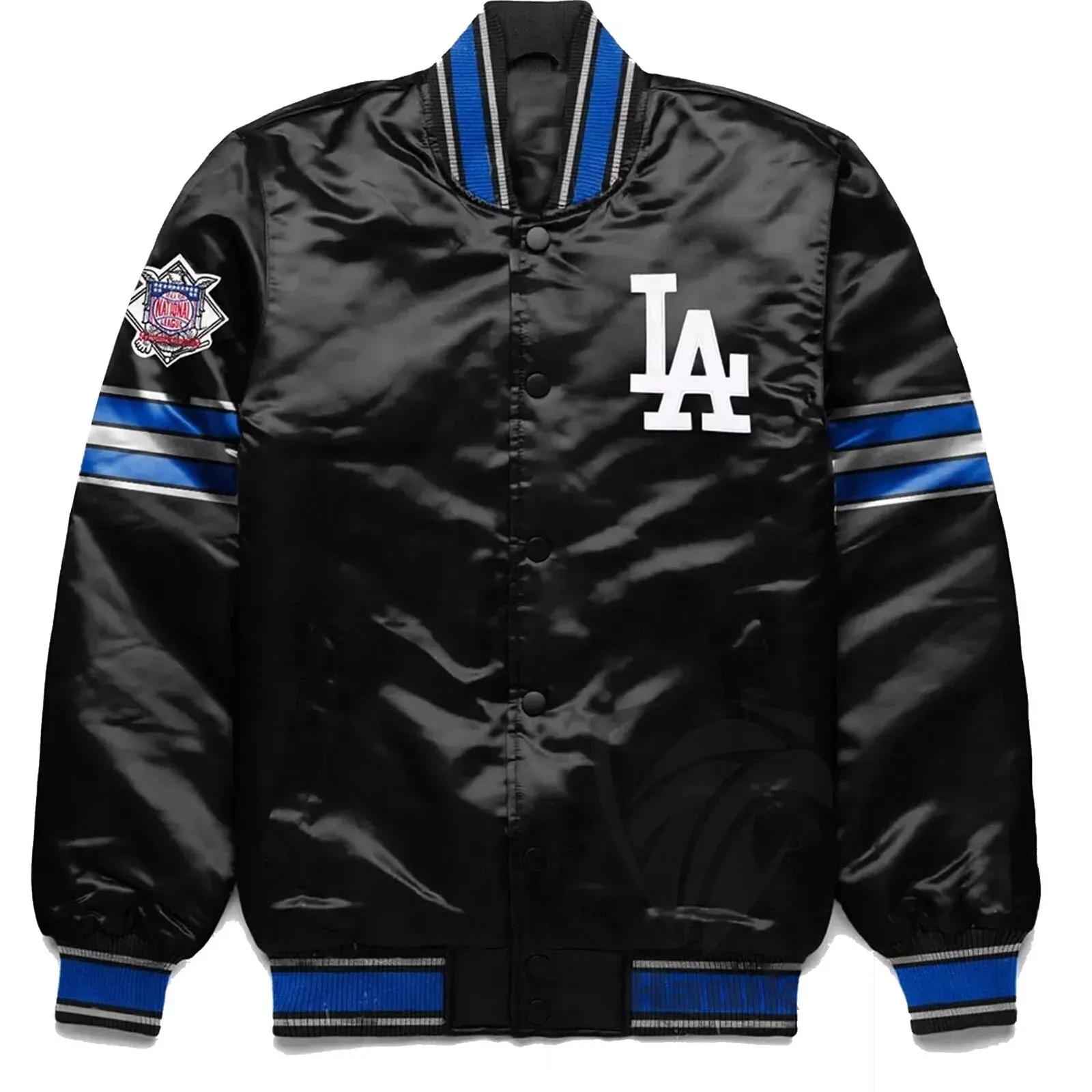 Los-Angeles-Dodgers-Black-Full-Snap-Satin-Jacket Los-Angeles-Dodgers-Black-Full-Snap-Satin-Jacket