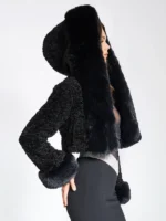 Miss-Circle-Kali-Cropped-Black-Faux-Fur-Jacket