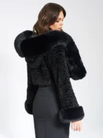 Miss-Circle-Kali-Cropped-Faux-Fur-Black-Hooded-Jacket