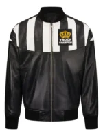 Troop-Champion-Leather-Jacket-Black-White-Front