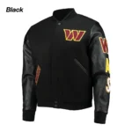 Washington-Commanders-Varsity-Black-Jacket