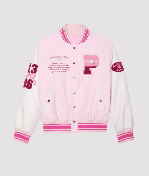LoveShackFancy-x-PINK-Varsity-Jacket